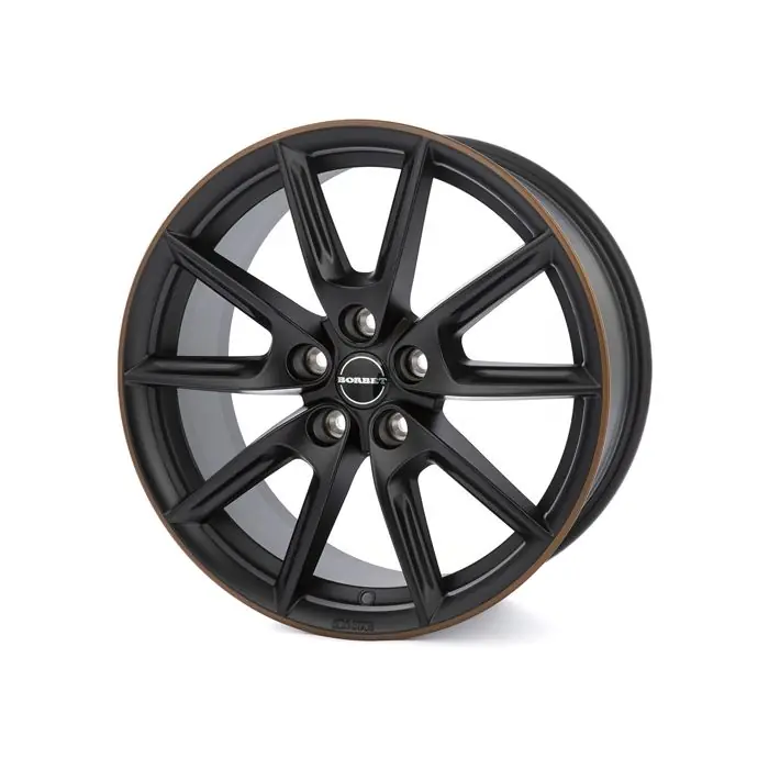 Jante aliaj BORBET LX18 BLACK MATT RIM COPPER 8X18 5X112 CB:66.6 ET:48 Reducere specială