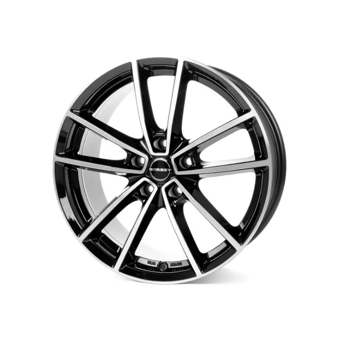 Livrare expres Jante aliaj BORBET W BLACK POLISHED GLOSSY 8X18 5X112 CB:57.1 ET:48