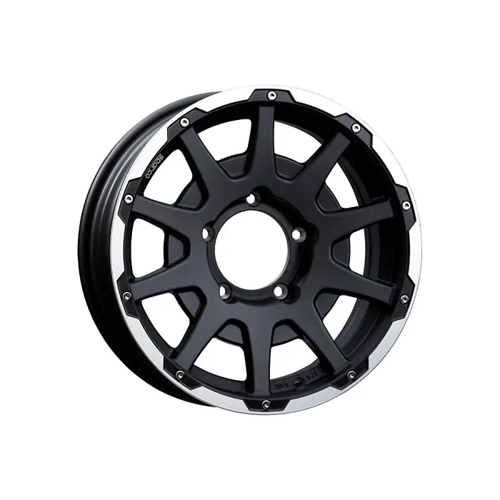 Jante aliaj SPARCO DAKAR MATT BLACK LIP POLISHED RIVETS 8.5X17 6X114.3 CB:66.06 ET:25 Livrare gratuită