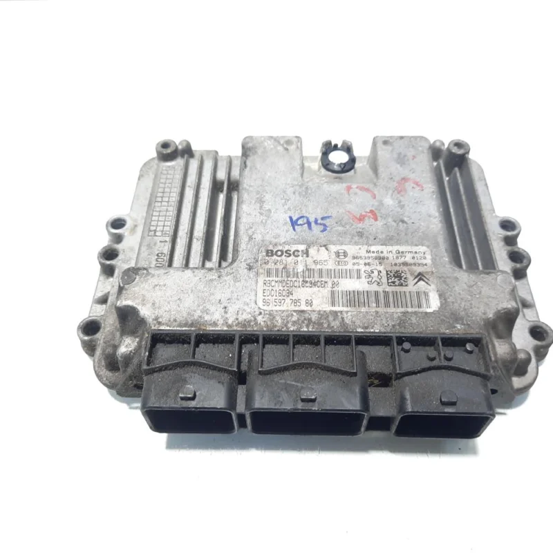 Calculator motor ECU Bosch, cod 9653958980, 9659778580, 0281011965, Citroen C5 (II) Break, 1.6 HDI, 9HZ (idi:560749) Calitate înaltă