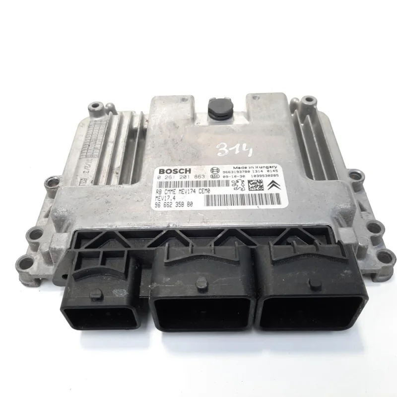 Calculator motor, cod 9663193780, 0261201863, Peugeot Partner (I) Combispace, 1.6 benz, NFU (idi:550061) Reducere specială
