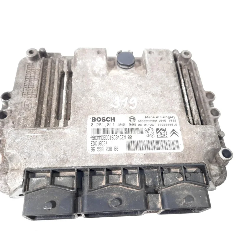 Calculator motor, cod 9653958980, 0281011560, Peugeot 207 SW, 1.6 HDI, 9HX (idi:550043) Reduceri