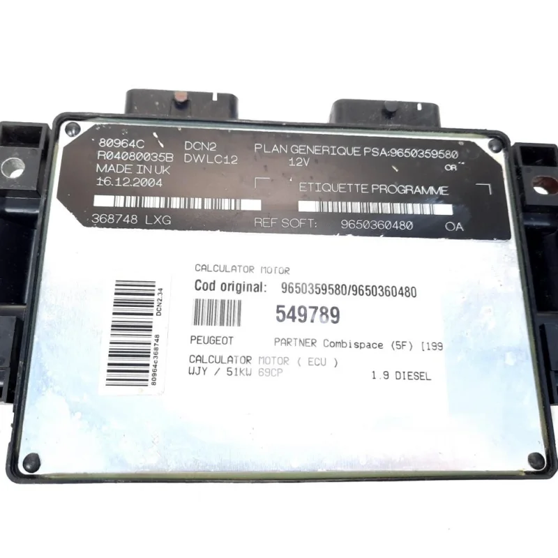Calculator motor, cod 9650359580, 9650360480, Peugeot 206 SW, 1.9 diesel, WJY (idi:549789) Super ofertă