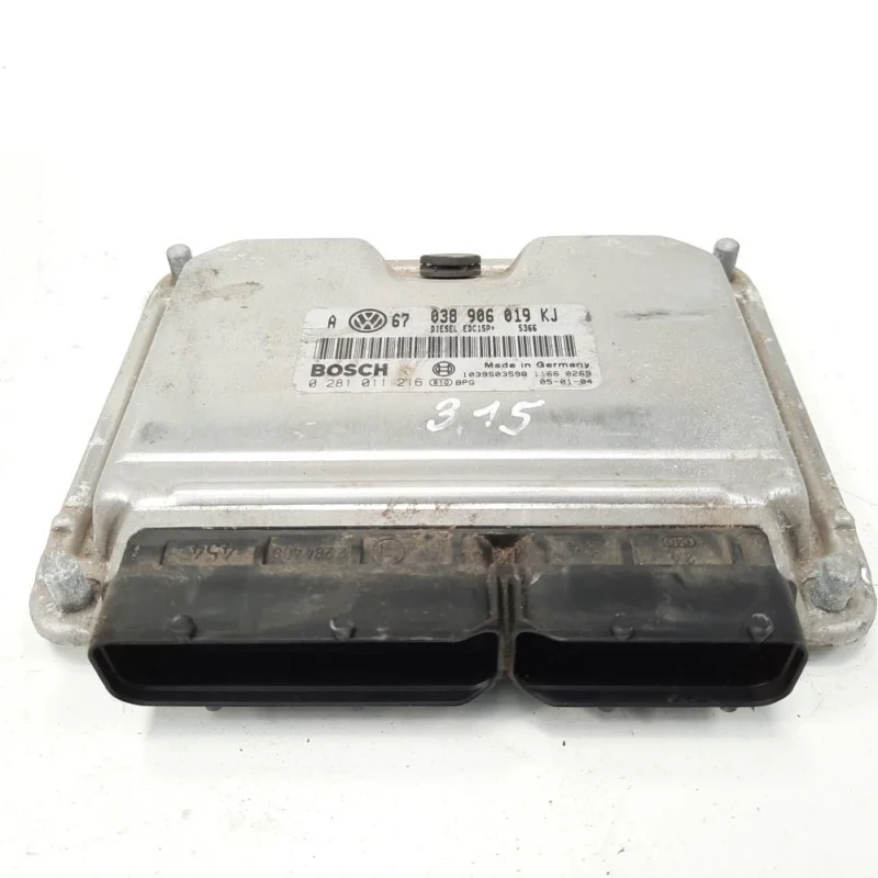 Calculator motor, cod 038906019KJ, 0281011216, Skoda Octavia 1 Combi (1U5), 1.9 TDI, ASZ (id:550042) Livrare rapidă