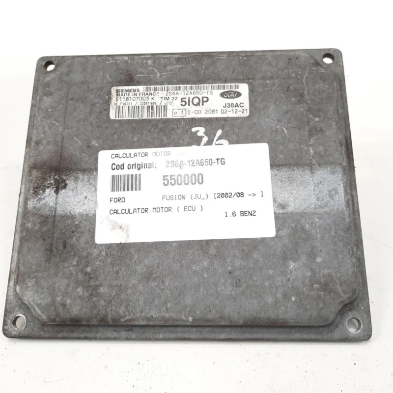 Cumpără acum Calculator motor, cod 2S6A-12A650-TG, Ford Fusion (JU), 1.6 benz (id:550000)