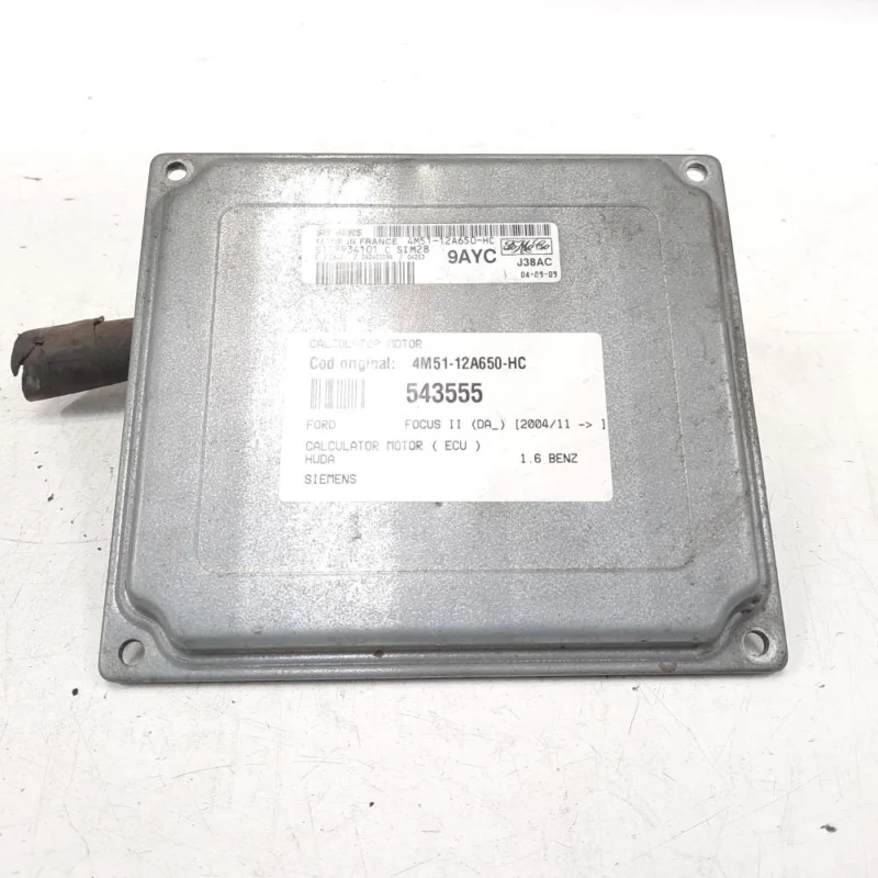 Calculator motor Siemenes, cod 4M51-12A650-HC, Ford Focus 2 (DA), 1.6 benz, HWDA (id:543555) Mai ieftin