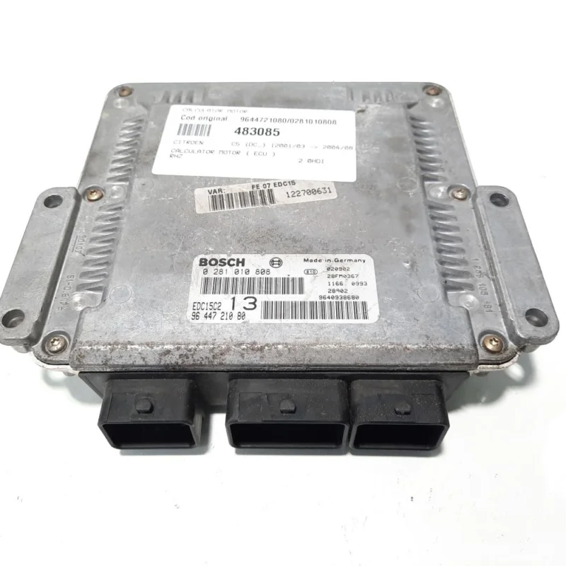 Cumpărături sigure Calculator motor, cod 9644721080, 0281010808, Peugeot 406 Break, 2.0 HDI, RHZ (idi:483085)