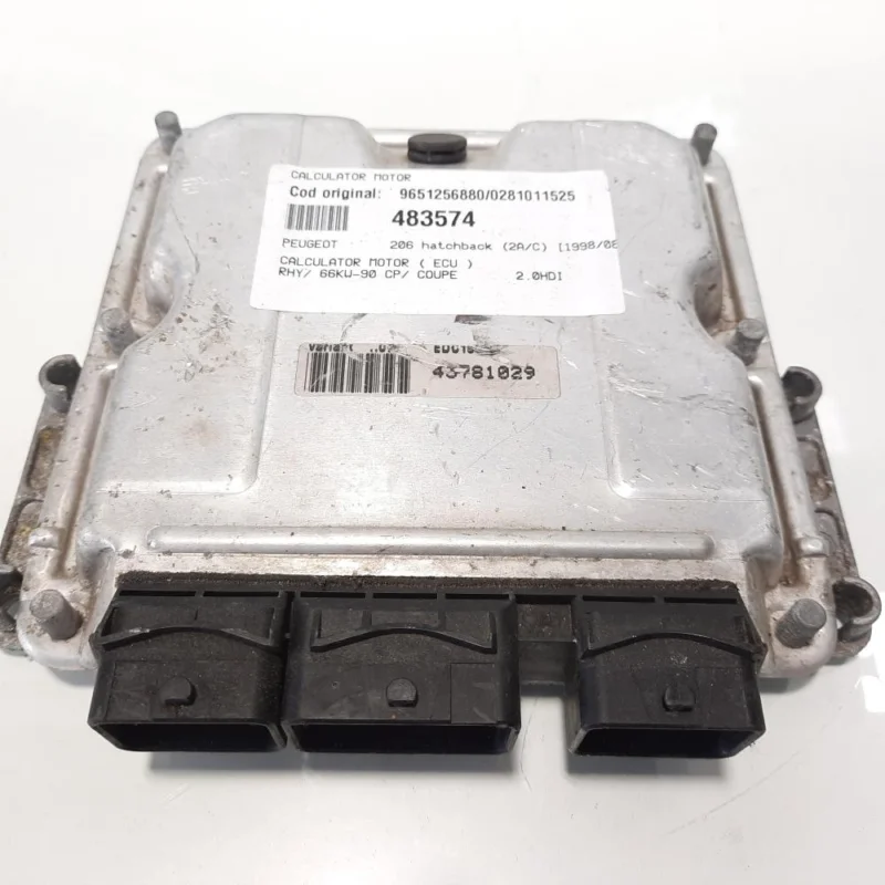 Calculator motor, cod 9651256880, 0281011525, Peugeot 206 SW, 2.0 HDI, RHY (idi:483574) Bestseller