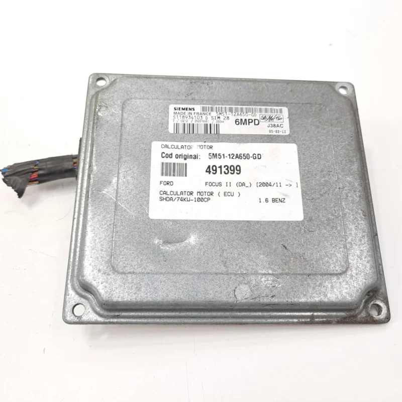 Reduceri Calculator motor Siemens, cod 5M51-12A650-GD, Ford C-Max 1, 1.6 benz, SHDA (idi:491399)