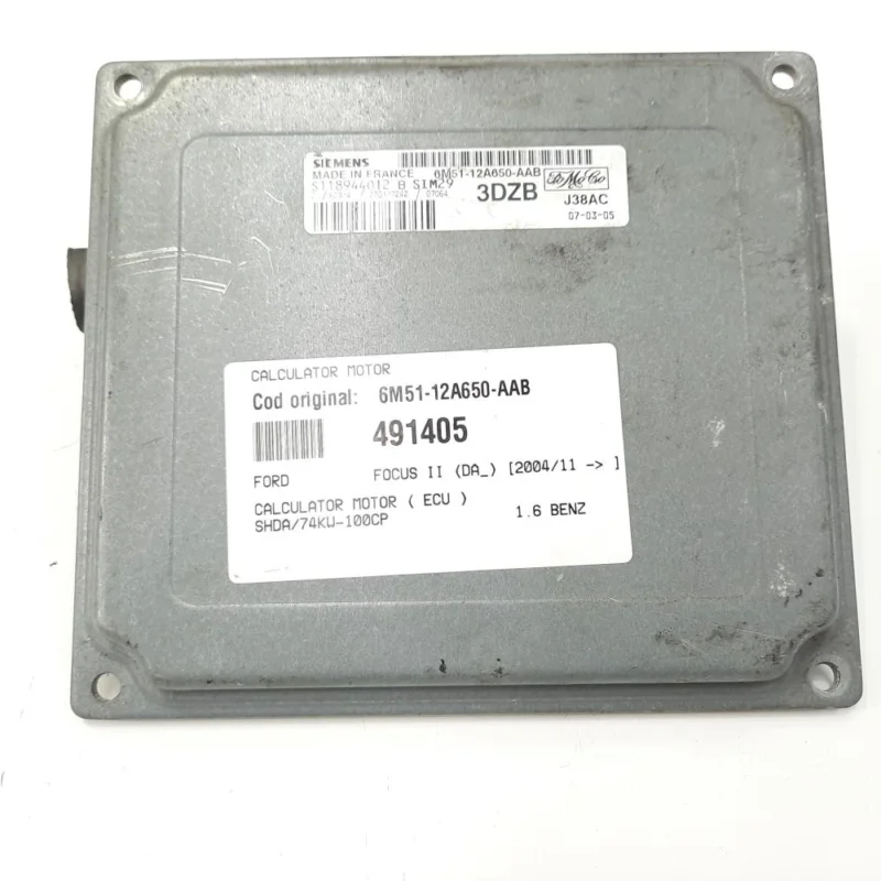 Retur ușor Calculator motor, cod 6M51-12A650-AAB, Ford Focus 2 Sedan (DA), 1.6 benz, SHDA (idi:491405)