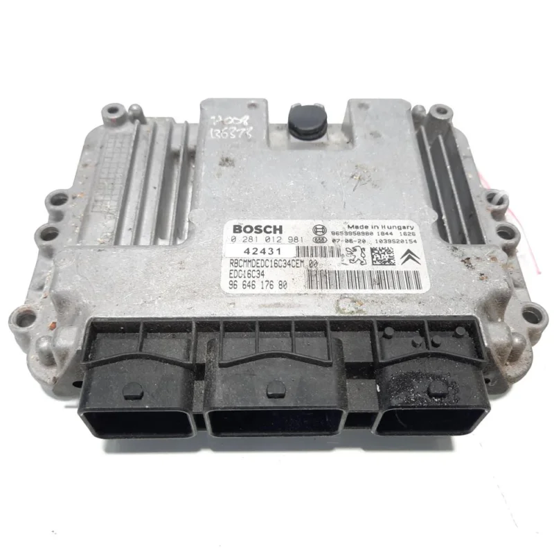 Ofertă limitată Calculator motor, cod 9664617680, 0281012981, Citroen C5 (III), 1.6 HDI, 9HZ (idi:491592)