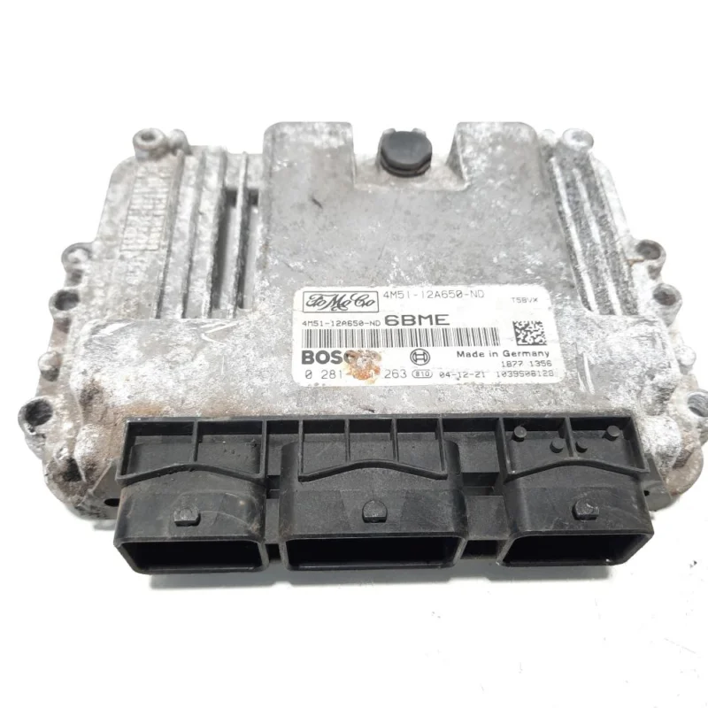 Calculator motor, cod 4M51-12A650-ND, 0281011263, Ford Focus 2 Combi (DA), 1.6 TDCI, G8DA (idi:491595) Ofertă limitată