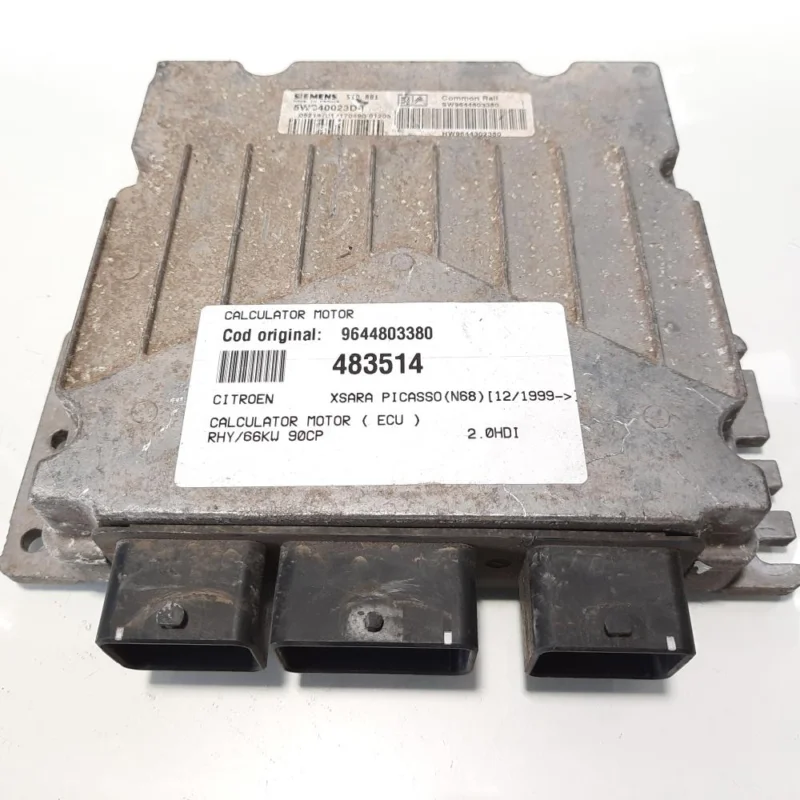 Calculator motor, cod 9644803380, Peugeot Partner (I), 2.0 HDI, RHY (idi:483514) Premium