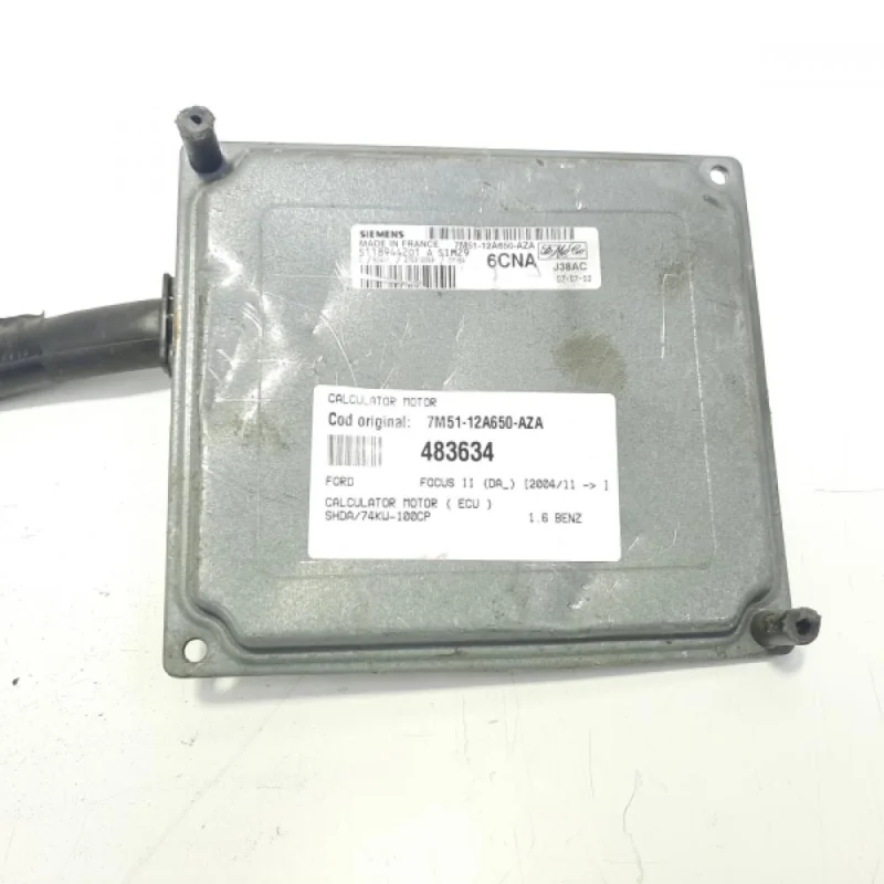 Calculator motor, cod 7M51-12A650-AZA, Ford Focus 2 Cabriolet, 1.6 B, SHDA (idi:483634) Noutate