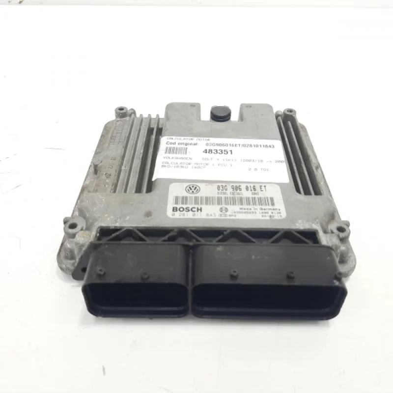 Calculator motor, cod 03G906016ET, 0281011843, VW Golf 5 Plus (5M1). 2.0 TDI, BKD (idi:483351) Cel mai bun preț