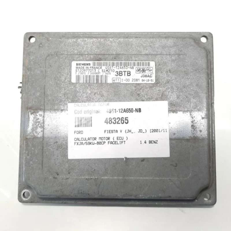 Transport gratuit Calculator motor, cod 4S61-12A650-NB, Ford Fiesta 5, 1.4 B, FXJA (id:483265)